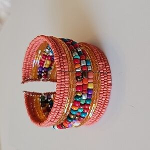 Multicolored Beaded Bangle